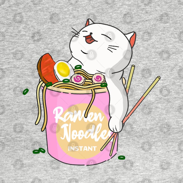 Cat Ramen Noodles by Kimprut